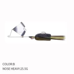 New Style 25.5G Spinnerbait Bladed Swimbait Jig Head Silicone Skirt Carp Fishing Buzz Artificial Bait Metal Spoon Jigging Lure