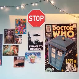 1pc, Stop Pink Sign Bedroom Decor, Red Street Traffic Metal Sign, Fun Magical Room Decor, UV And Waterproof Outdoor Black Tin Si