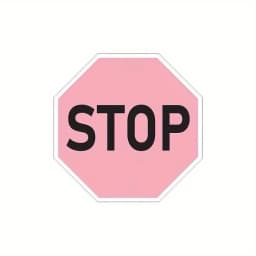 1pc, Stop Pink Sign Bedroom Decor, Red Street Traffic Metal Sign, Fun Magical Room Decor, UV And Waterproof Outdoor Black Tin Si
