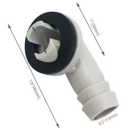 1/4pcs Air Conditioner Drain Connector AC Drain Hose Plastic Elbow Rubber Ring Kit Anti-defomed 1.5cm Diameter Connector