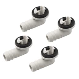 1/4pcs Air Conditioner Drain Connector AC Drain Hose Plastic Elbow Rubber Ring Kit Anti-defomed 1.5cm Diameter Connector
