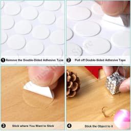 50 dot 1/1.5/2cm Adhesive Double Sided Tape Stickers Removable Round Sticky Tack No Trace Small Stickers for Festival Decoration