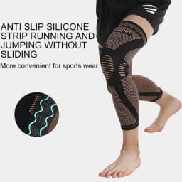 Full Leg Compression Sleeve Copper Knee Sleeves Support for Thigh Knee Calf, Arthritis, 20-30mmHg Reduce Varicose Veins Swelling