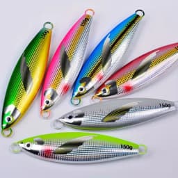 1pc 30g-120g Micro Slow Sink Quality Metal Jigging Fishing Lure Dubstep With Wing Skin Tuna Bass Spoon Jig Sea Boat Lure
