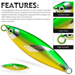 1pc 30g-120g Micro Slow Sink Quality Metal Jigging Fishing Lure Dubstep With Wing Skin Tuna Bass Spoon Jig Sea Boat Lure