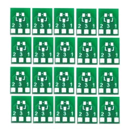 20Pcs SOT23 SOT23-3 Turn SIP3 Double-Side SMD Turn DIP SIP3 Adapter Converter Plate SOT SIP IC Socket PCB Board DIY Kit