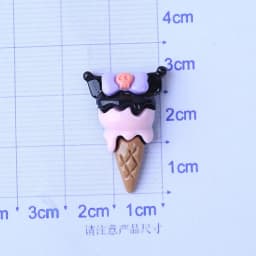 10PCS Resin cartoon ice cream Flat Back Stone Scrapbook Figurine DIY Bow Decor Accessories Crafts