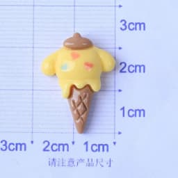 10PCS Resin cartoon ice cream Flat Back Stone Scrapbook Figurine DIY Bow Decor Accessories Crafts
