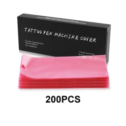 200/100/50pcs Big Size Tattoo Pen Bags Tattoo Pen Machine Sleeve Covers Black/Blue/Pink Clip Cord Sleeves Tattoo Accessories