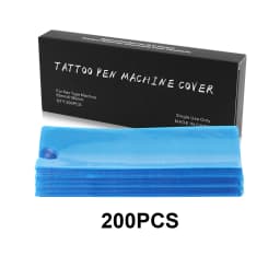 200/100/50pcs Big Size Tattoo Pen Bags Tattoo Pen Machine Sleeve Covers Black/Blue/Pink Clip Cord Sleeves Tattoo Accessories