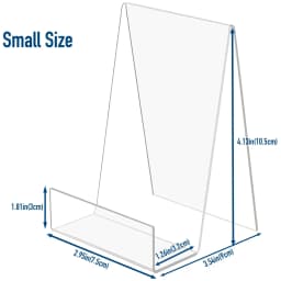 Book Display Stand Transparent Acrylic Book Handle Desktop Bookshelf Vertical Book Transparent Display Stand DROPSHIIPPING