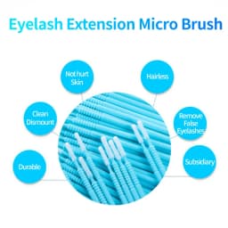 100pcs Microbrush Eyelash Extension Brush Lash Glue Cleaning Makeup Brushes Eyelash Extension Supplies Accessories Micro Brushes