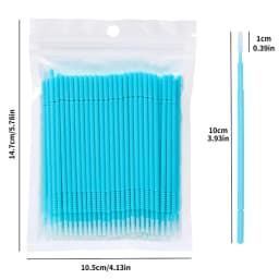 100pcs Microbrush Eyelash Extension Brush Lash Glue Cleaning Makeup Brushes Eyelash Extension Supplies Accessories Micro Brushes