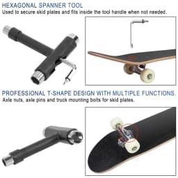 T Shape Skateboard Tools Skateboard Wrench Multifunction MTB Bike Electric Scooter Snowboard Wrench Adjusting Tool Accessories