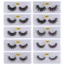 20 Pairs 3d False Lashes Bulk Natural Thick Fluffy False Eyelashes Makeup Fake Eyelashes Pack