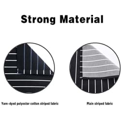 White Black Striped Man Woman Home Restaurant Kitchen Baking Nail Bib Oil Repellent Work Apron 2 Pockets Adjustable Clean Apron