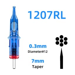 POSEIDON 10PCS/Box Tattoo Needles Disposable Sterile Tattoo Cartridge Needles Permanent Makeup RL CM for Tattoo Machine Pen