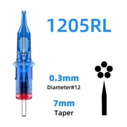POSEIDON 10PCS/Box Tattoo Needles Disposable Sterile Tattoo Cartridge Needles Permanent Makeup RL CM for Tattoo Machine Pen