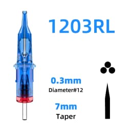 POSEIDON 10PCS/Box Tattoo Needles Disposable Sterile Tattoo Cartridge Needles Permanent Makeup RL CM for Tattoo Machine Pen