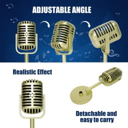Retro Microphone Prop Classic Plastic Microphone Party Favors Live Performance Home Decoration Ornaments