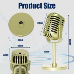 Retro Microphone Prop Classic Plastic Microphone Party Favors Live Performance Home Decoration Ornaments