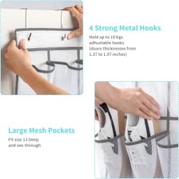 40/35/28 Pockets Shoes Organizer Rack Hanging Organizer Space Saver Hanging Over The Door Behind Closet Organizer Storage Hanger