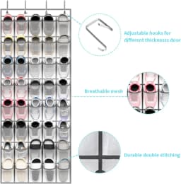 40/35/28 Pockets Shoes Organizer Rack Hanging Organizer Space Saver Hanging Over The Door Behind Closet Organizer Storage Hanger