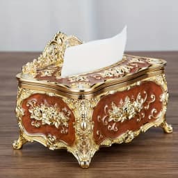 European Style Tissue Box, High-end Hotel Restaurant Napkin Extraction Box, Living Room Desktop Paper Extraction Storage Box