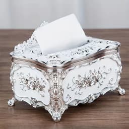 European Style Tissue Box, High-end Hotel Restaurant Napkin Extraction Box, Living Room Desktop Paper Extraction Storage Box