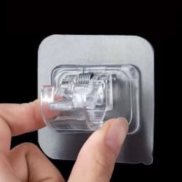 Self Adhesive Rail Hooks Nail-Free Curtain Clamp Rods Clips Hook Adjustable Shower Household Storage Hanging Stick Rack Holder