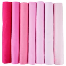7PCS 25 X 25cm/50 X 50cm Squares Cotton Craft Plain Fabric Cloths for DIY Bundle Patchwork Quilting Sewing Scrapbooking Artcraft