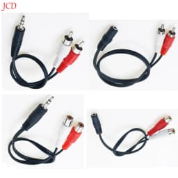 1PCS 3.5mm Jack Male Female to 2 RCA Stereo Audio Cable Converter Adapter Cord TV AV Connection Line