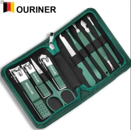 Professional 7-18 Piece Nail Care Kit Stainless Steel Manicure & Pedicure Set with Travel Case for On-the-Go Grooming