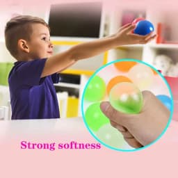 Luminous Wall Target Ball Sucker Sticky Decompression Toy Squeeze Ball Colorful TPR Stress Relief Balls Random Color