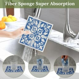 5/6/12PCS Kitchen Dish Towels Absorbent Swedish Dishcloths Kitchen Dish Rags Soft Non-woven Cloths for Washing Dishes Cleaning