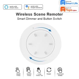 ZigBee Smart Knob Switch Dimmer Removeable Wireless Scene Linkage Push Button Light Automation Scenarion Panel for Tuya Smart