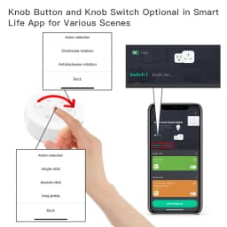 ZigBee Smart Knob Switch Dimmer Removeable Wireless Scene Linkage Push Button Light Automation Scenarion Panel for Tuya Smart