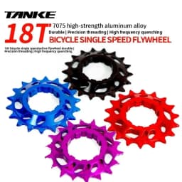 TANKE-Single Speed Flywheel Conversion Kit,18T,Cassette Cog,MTB Road Bike Sprocket for Freewheel Chain,7075 aluminum alloy CNC