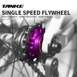 TANKE-Single Speed Flywheel Conversion Kit,18T,Cassette Cog,MTB Road Bike Sprocket for Freewheel Chain,7075 aluminum alloy CNC