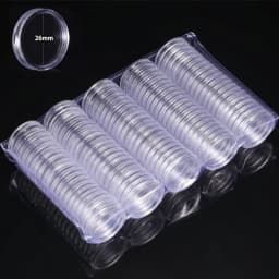 10/100p 21-46mm Transparent Plastic COINN Holder COINN Collecting Box Case for COINN Storage Capsules Protection Boxes Container