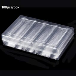 10/100p 21-46mm Transparent Plastic COINN Holder COINN Collecting Box Case for COINN Storage Capsules Protection Boxes Container
