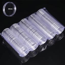 10/100p 21-46mm Transparent Plastic COINN Holder COINN Collecting Box Case for COINN Storage Capsules Protection Boxes Container