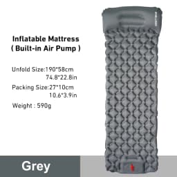 WESTTUNE Camping Inflatable Mattress Ultralight Outdoor Sleeping Pad with Pillow Built-in Pump Air Mat for Backpacking Hiking