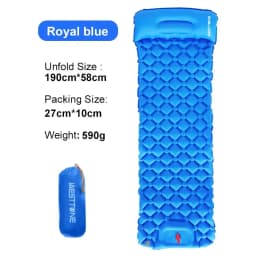 WESTTUNE Camping Inflatable Mattress Ultralight Outdoor Sleeping Pad with Pillow Built-in Pump Air Mat for Backpacking Hiking
