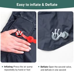 WESTTUNE Camping Inflatable Mattress Ultralight Outdoor Sleeping Pad with Pillow Built-in Pump Air Mat for Backpacking Hiking