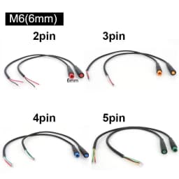 6mm M6 2/3/4/5 Pin core male female Electric ebike Butt Plug power Cable Connector waterproof Scooter Brake Signal Sensor