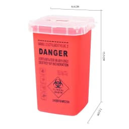 1L Plastic Tattoo Waste Box Medical Supplies Container Disposable Microblading Sharps Needle Tips Accessories For Eyebrows