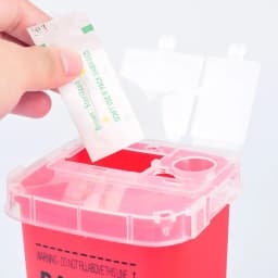 1L Plastic Tattoo Waste Box Medical Supplies Container Disposable Microblading Sharps Needle Tips Accessories For Eyebrows