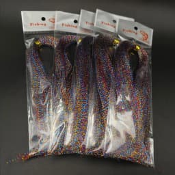 5pcs fly fishing line crystal twisted holographic tinsel 10colors for making jig hook lure files decorating lure making material