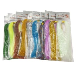 5pcs fly fishing line crystal twisted holographic tinsel 10colors for making jig hook lure files decorating lure making material